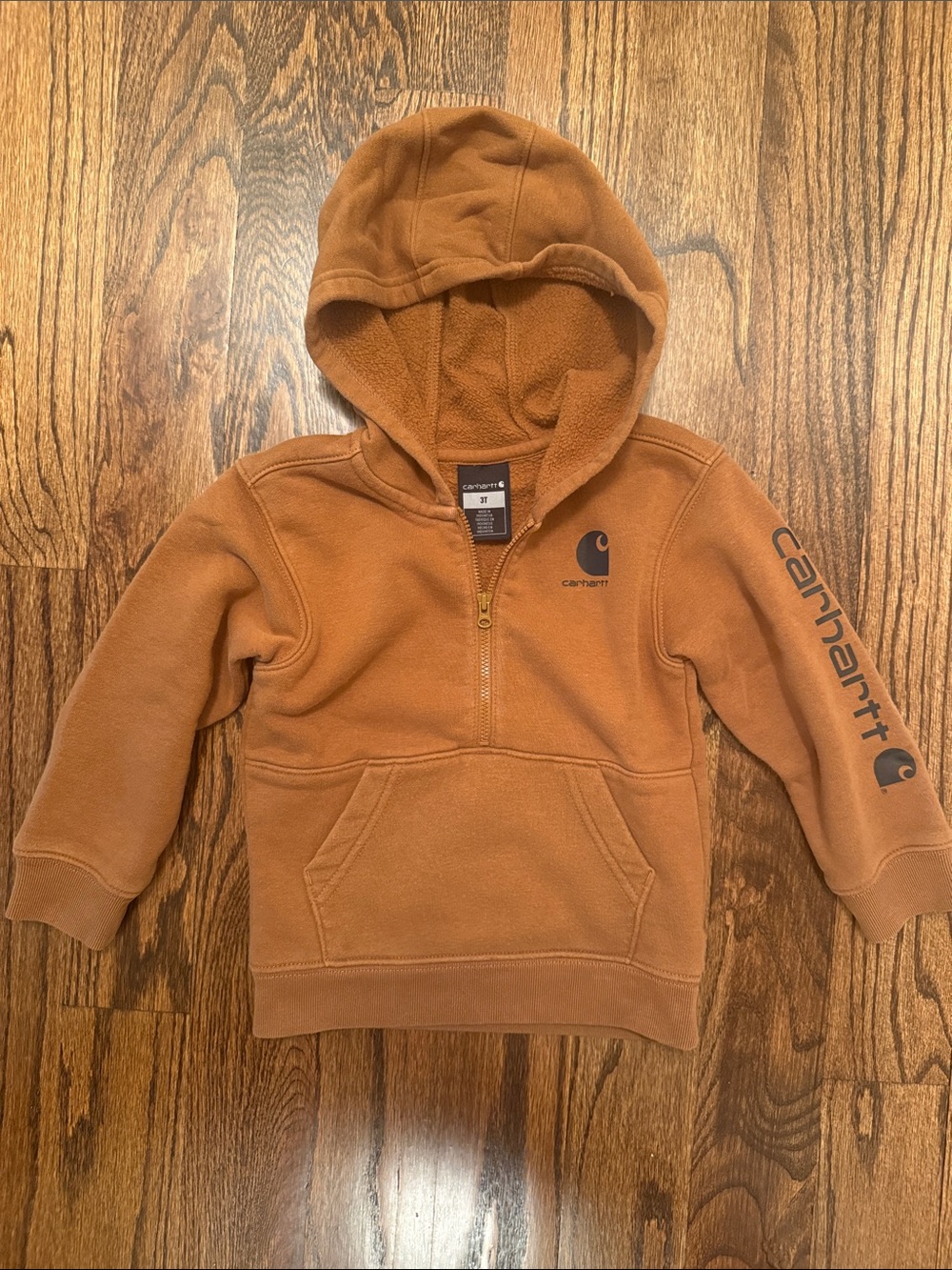 Carhartt Kids Caramel Brown Hooded Fleece Pullover